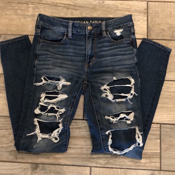 High rise jeggings all holes are faux - Picture 8 of 9